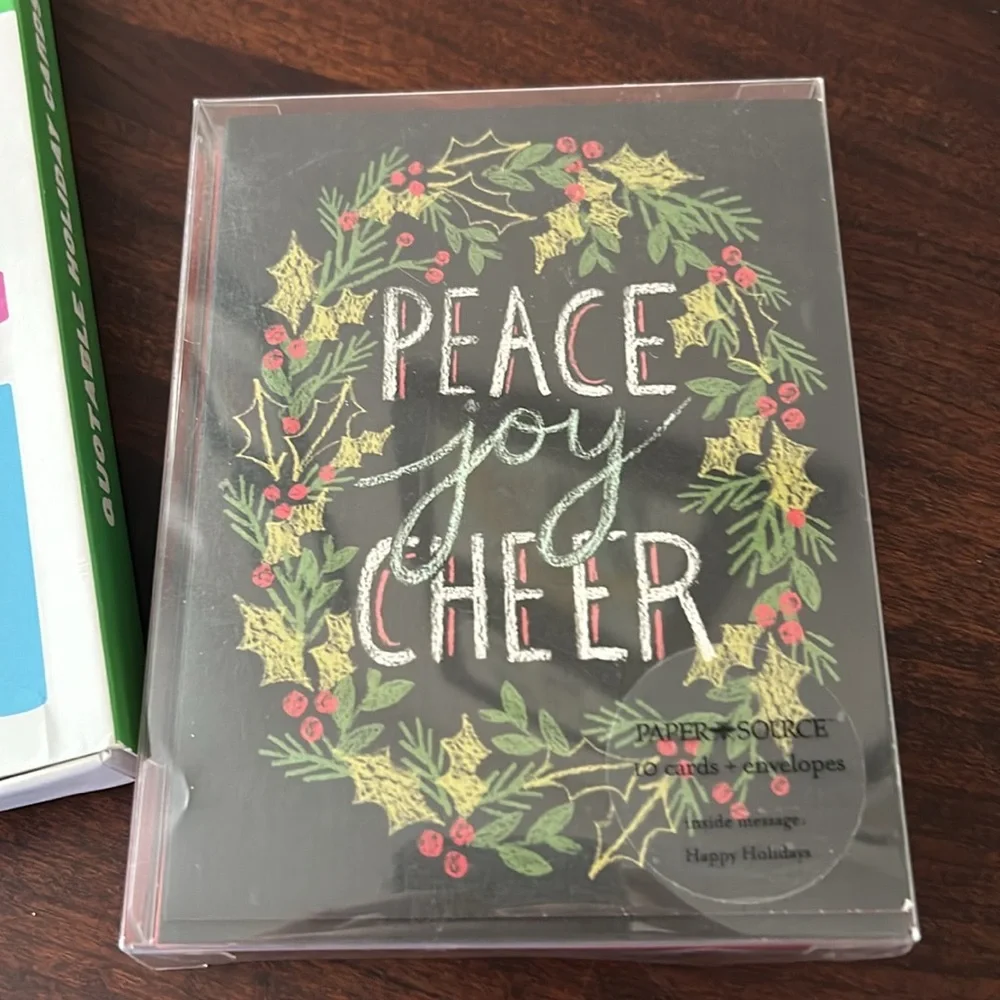 Sets of New Peace Happy Holidays cards - 20 total